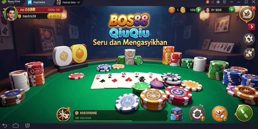 Tampilan menarik gameplay QiuQiu di BOS88.
