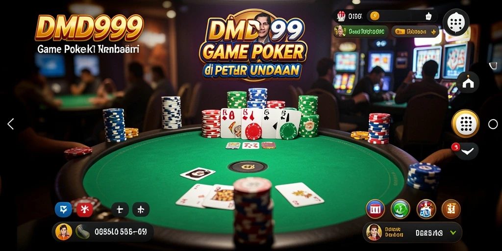 Tangkapan layar menunjukkan pemain bersaing dalam permainan poker yang seru.