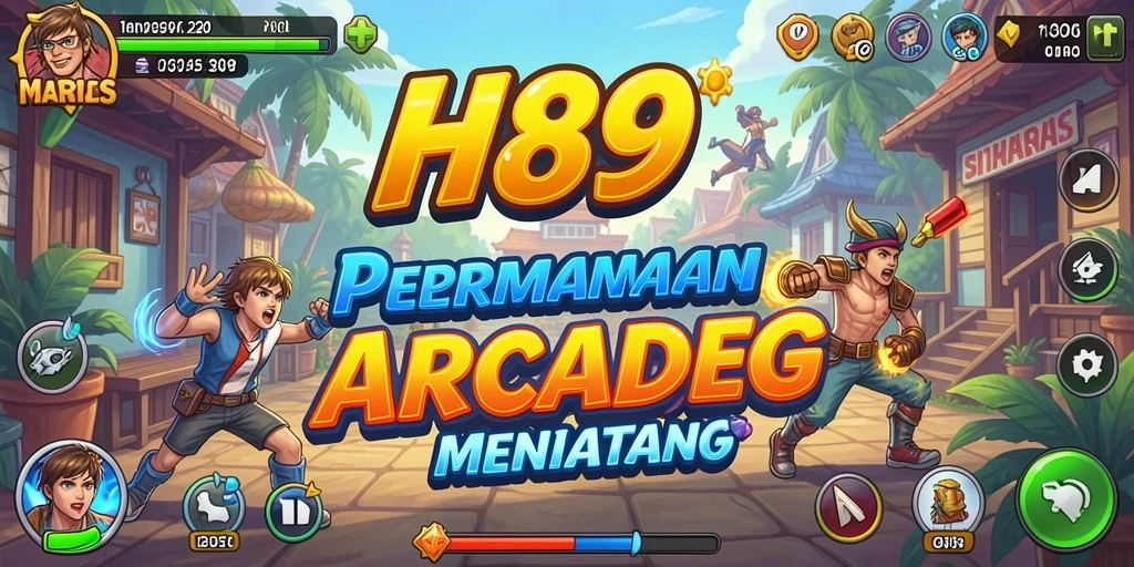 Tampilan seru gameplay H89 dengan level menantang dan karakter unik.