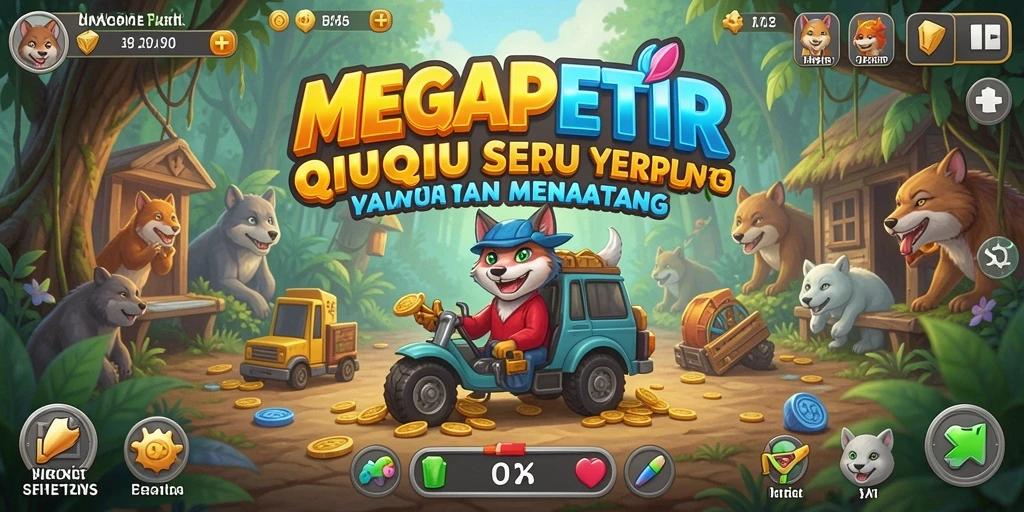 Screenshot gameplay MEGAPETIR yang menampilkan suasana seru bermain QiuQiu.