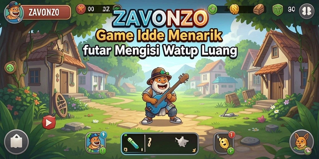 Gameplay ZAVONZO yang menghibur dan santai dengan berbagai kemajuan.